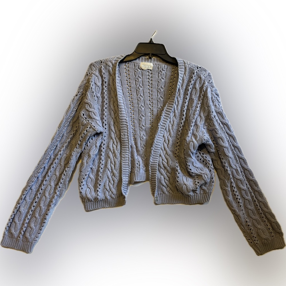 Cable Knit Blue Cardigan